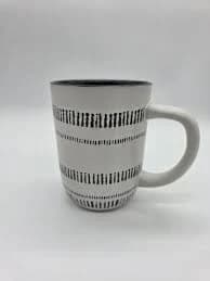 HEARTH & HAND WITH MAGNOLIA STONEWARE COFFEE MUG 12 oz White Black