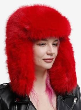 Fuzzy Plush Trapper Hat