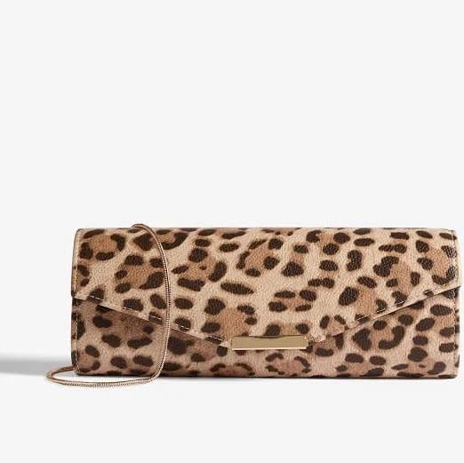 Lipsy Leopard Clutch Bag