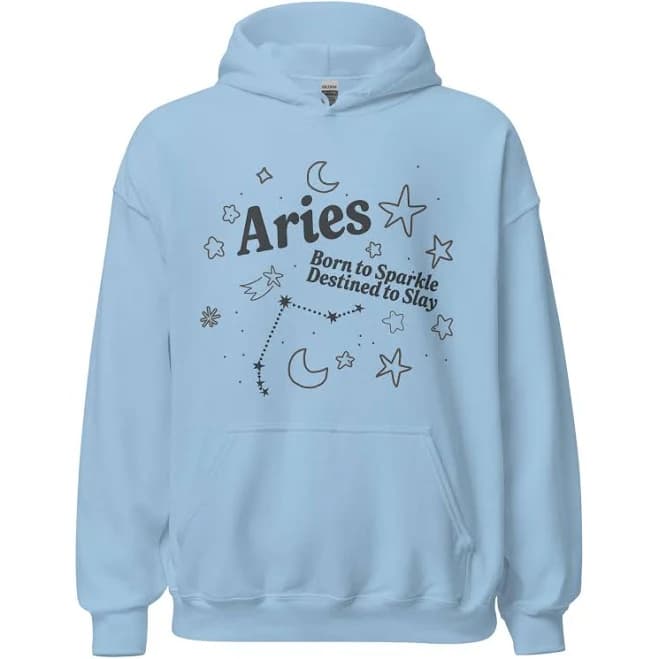 Aries Born to Sparkle Unisex Hoodie