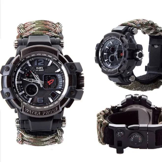 HARDLAND Waterproof Outdoor Survival Watch