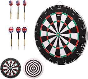 GSE Games & Sports Expert 2-in-1 Flocking Dartboard Game Set