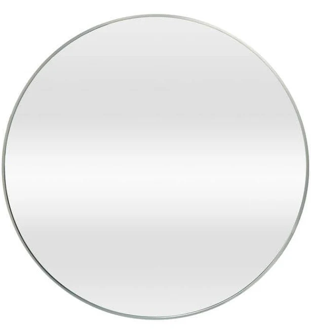 Glacier Bay 24 in. W x 24 in. H Round Aluminum Framed Wall Bathroom Vanity Mirror