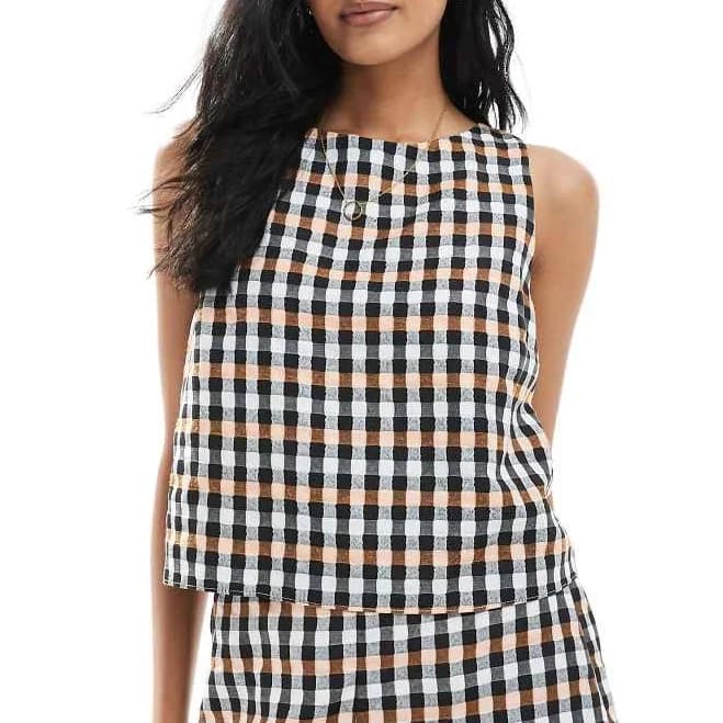 ASOS Sleeveless Gingham Top