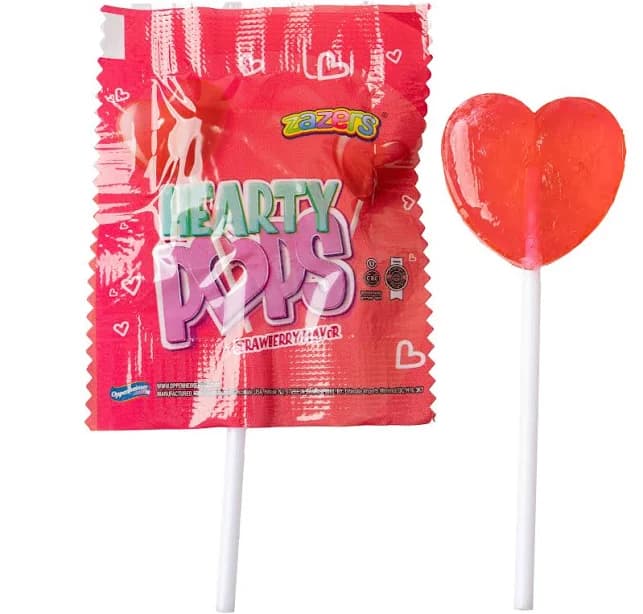 Zaza Strawberry Red Heart Lollipops
