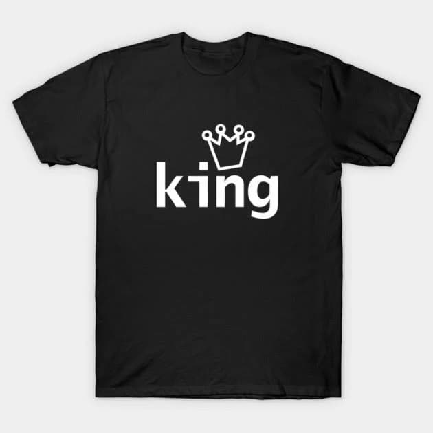 King Crown Typography White Text Women's T-shirt