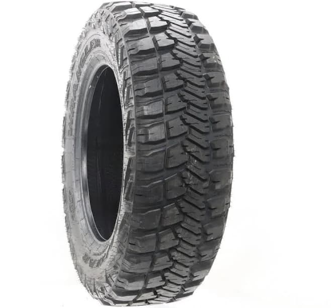 Driven Once LT285/65R20 Goodyear Wrangler MTR with Kevlar 127/124 Q - 18/32 Tire
