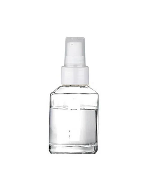 1 oz Clear Cylinder Slope Glass Bottle with White Treatment Pump