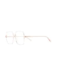 Gucci Eyewear Oversize Square Frame Glasses | Neutrals | FARFETCH CH