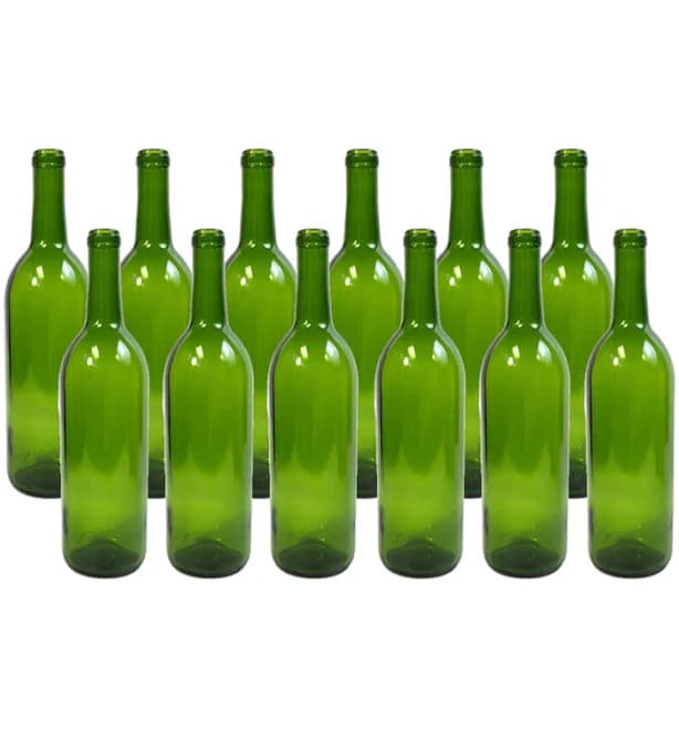LD Carlson Green Wine Bottles 750 ml 12/Case
