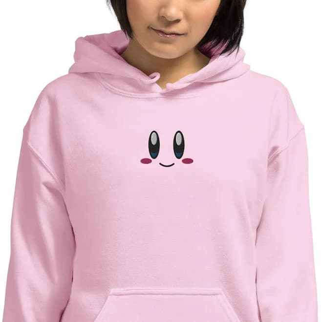 Adult Men's Kirby Happy Big Face Long Sleeve Cradle