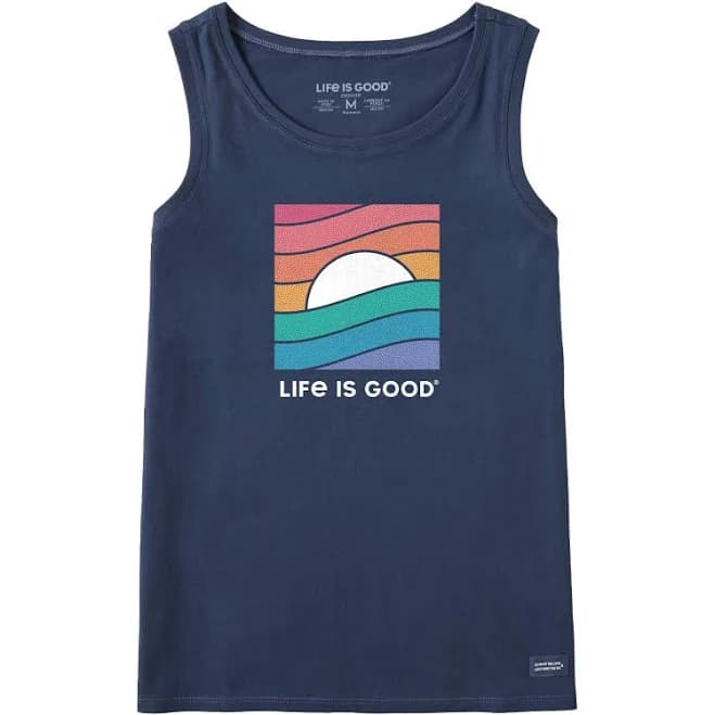 Life Is Good Women's Rainbow Sunset Crusher Tank