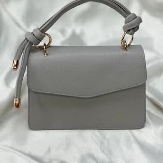Minimalist Structured Shoulder Bag with Gold Details