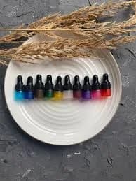 1ml 10pcs Glass Dropper Bottle with Glass Pipette – Essential Oils – Accessories – Rainbow