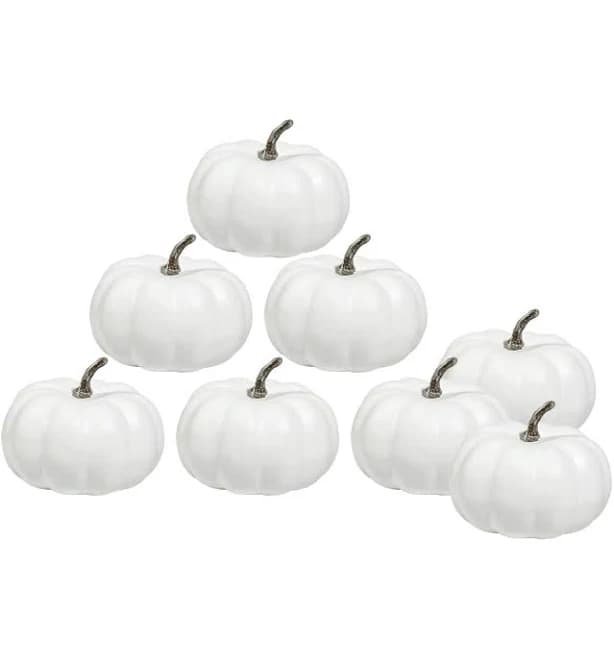 vensovo 4 inch Small White Pumpkins