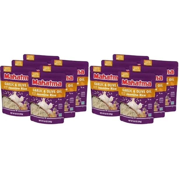 Ready to Heat Jasmine Rice, Precooked Rice, Microwaveable in 90 Seconds, Six 8.8-Ounce Bags