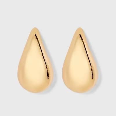 A New Day Gold Pear Shape Thick Teardrop Earrings