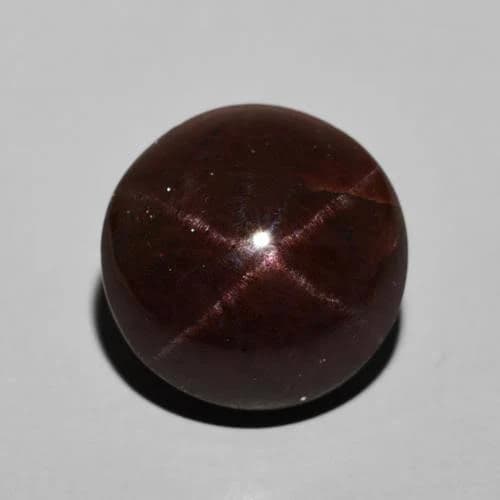 14.41ct Natural Dark Red Star Garnet, Round, Opaque