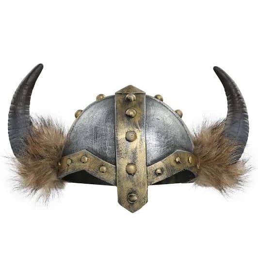 Elope Horned Fur Viking Helmet