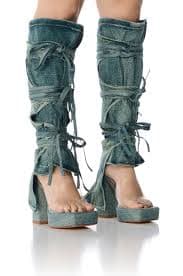 AZALEA WANG AERIAL BLUE DENIM WASHED SANDAL – AKIRA