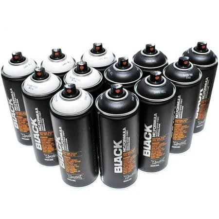 Montana Black 400ml Graffiti Street Art Mural Spray Paint