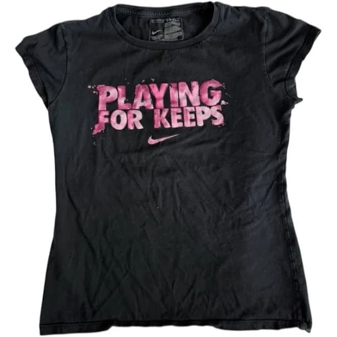 Nike Black T-shirt With Pink Print