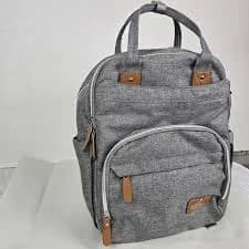 BabbleRoo Diaper Bag Backpack Baby Changing Carry Case Multifunction Dark Gray