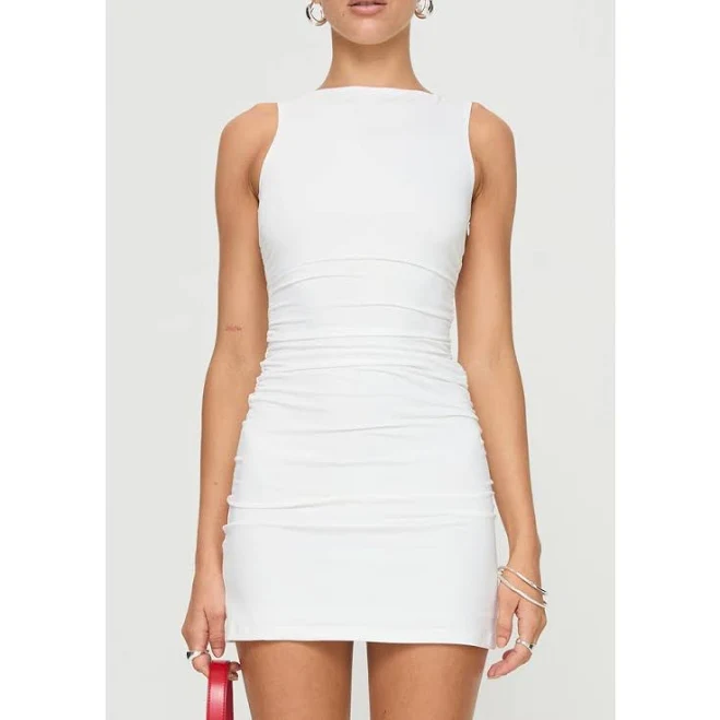 Princess Polly Eklund Ruched Jersey Minidress