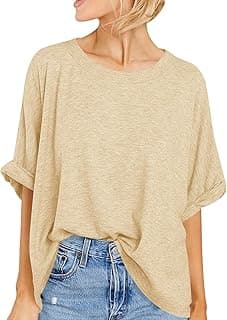 Women Oversized T-Shirt Summer Casual Short Sleeve Loose Tee Tops