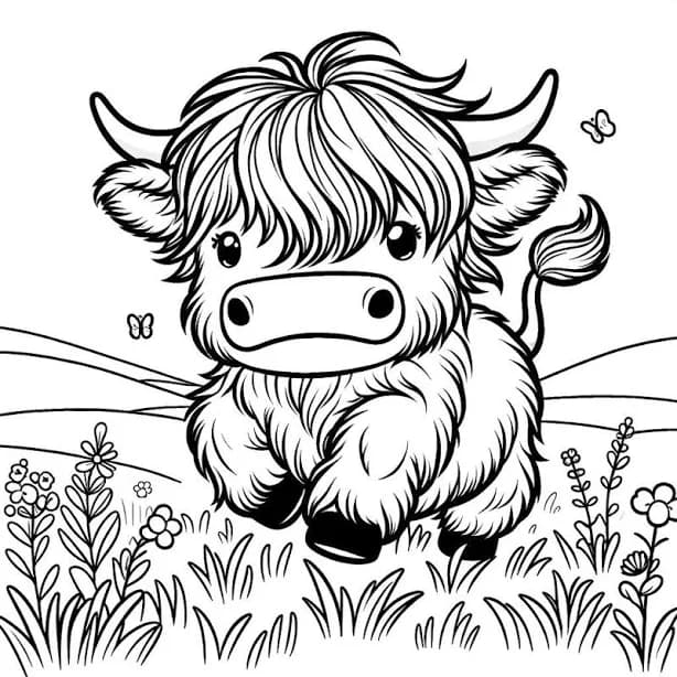20 highland cow coloring pages, cow coloring pages, highland cows, cute highland cows, baby highland cows, cute cows, cute baby cows