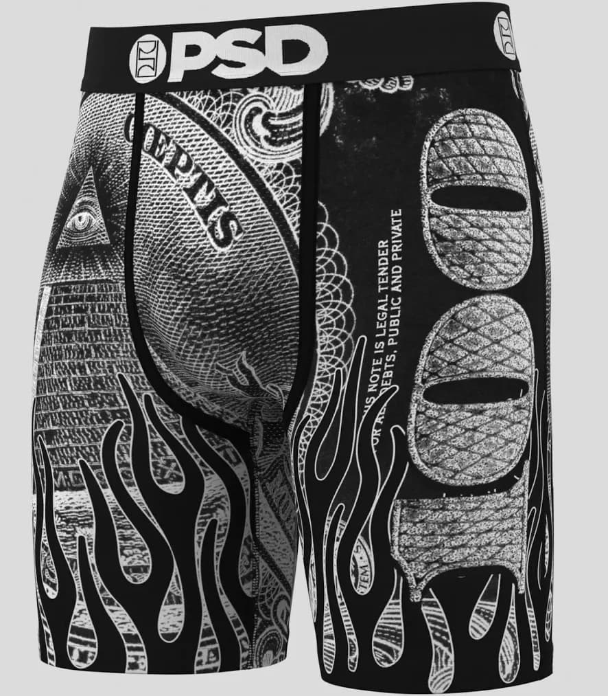 PSD Men's Silver Band Stretch Boxer Briefs