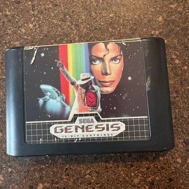 Michael Jackson's Moonwalker Sega Genesis Cartridge