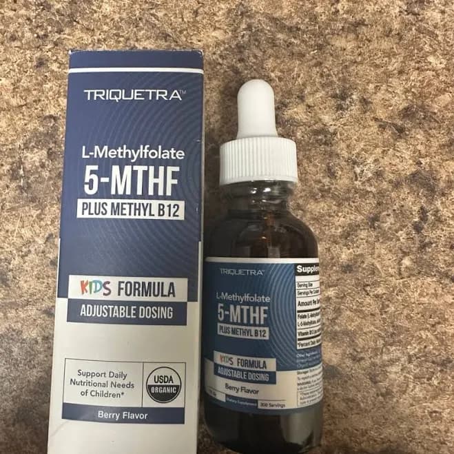Triquetra Organic Kids Methylfolate + Methyl B12 Cofactor - Organic Berry Flavor - Kids | Color: Yellow/Gray | Size: Not Specified