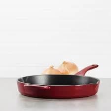 Helper Handle Fry Pan Ayesha Curry 12 Inch Nonstick Deep Skillet With Glass Lid - Porcelain Enamel Frying Pan With Helper Handle Glass Lid Covered