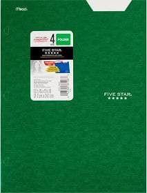 Mead Consumer & Office Products Two-Pocket Fivestar Laminated Portfolio Folder