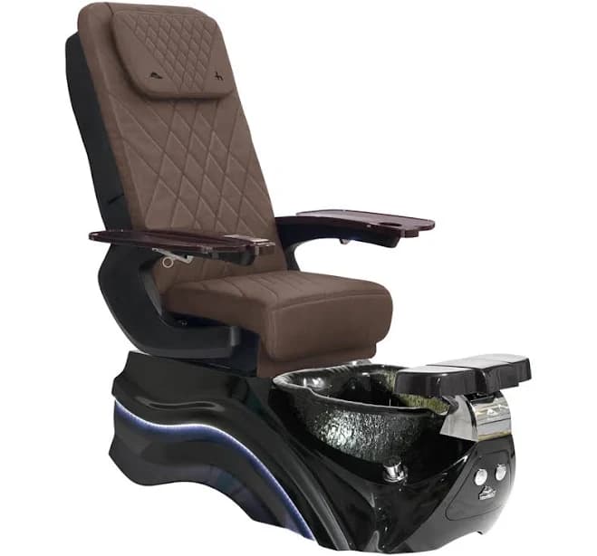 Whale Spa - Taurus Pedicure Spa, Chocolate PU leather / Black / Walnut by Superb Nail Supply | Walnut