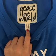 Peace Love World Sweatshirt S A little oversized and... | Depop
