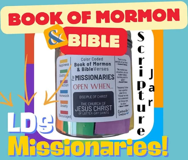 LDS Missionary Scripture Jar: Book of Mormon & Bible Verses