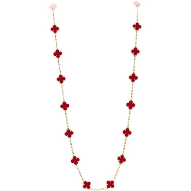 Van Cleef & Arpels Vintage Alhambra Chalcedony Necklace
