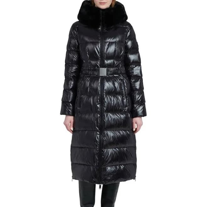 The Recycled Planet Company Lexi Water Resistant Hooded Nylon Down Puffer Coat