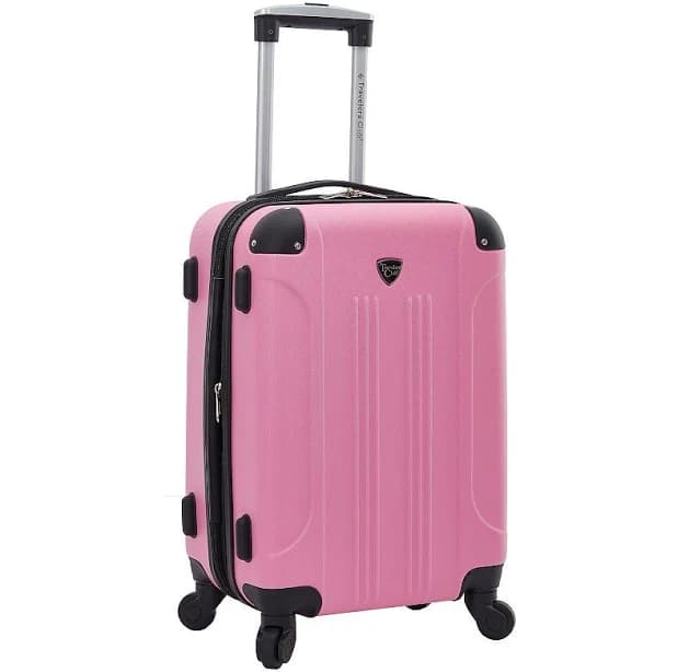 Travelers Club Chicago 20 inch Hardside Expandable Lightweight Carry-On Spinner Luggage