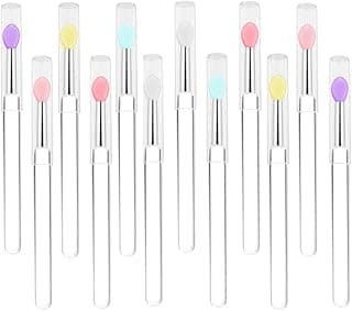 12 PCS Silicone Lip Brush - Reusable Lipstick Brush Lip Brushes Makeup Applicator Beauty Tool Kits for Lipsticks,Lip Gloss,Lip Balm