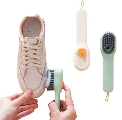 SIXWORLD 2pcs Shoe Brush with Soap Dispenser