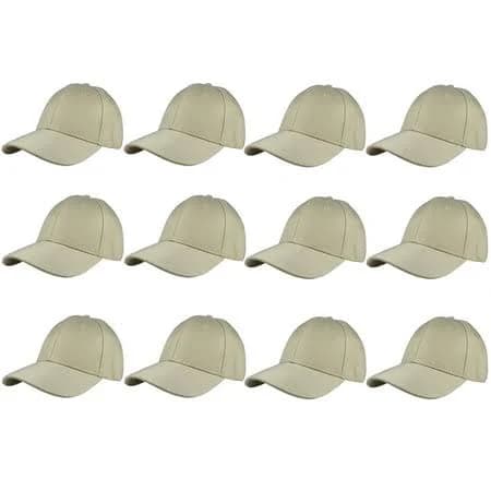 Gelante 12-Pack Adjustable Back Baseball Caps