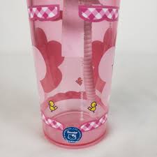 Hello Kitty Acrylic Travel Cup Drinking Straw W/ Figure New Sanrio 2001 Vintage | eBay