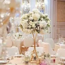 White Hydrangea Flower Ball Table Centrepiece White Wedding Flower Ball Table Decor Arrangement Flower Wedding Party Table Decor