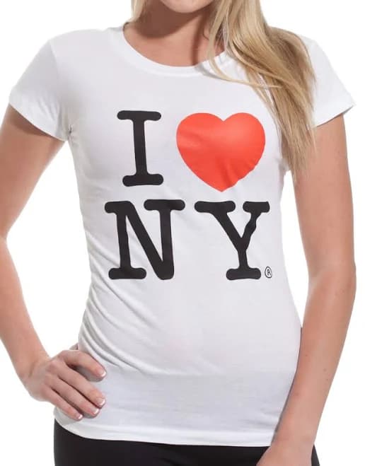 I Love NY Brooklyn Vertical Fitted Fish Wave T-Shirt