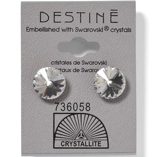 Crystallite Destine Rivoli Stud Earrings