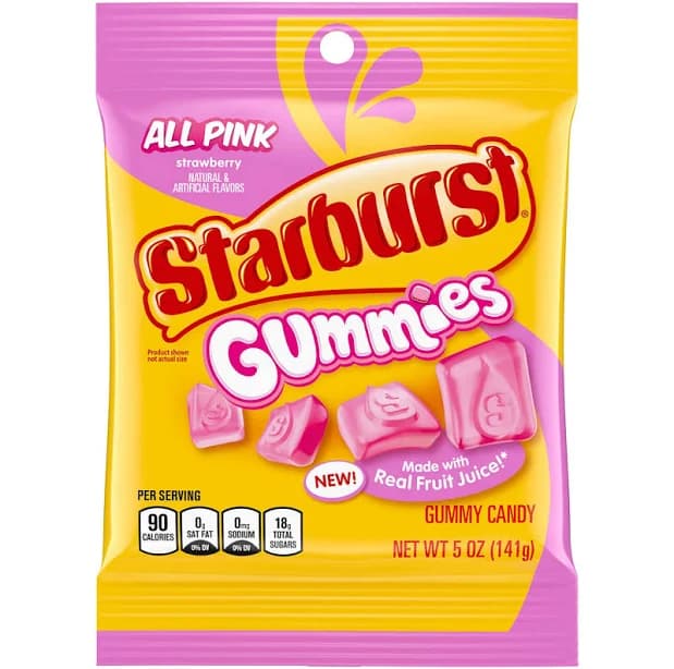 All Pink Starburst Candy