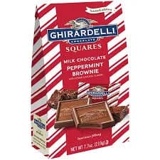Ghirardelli Milk Chocolate Peppermint Brownie Filled Squares 7.7 oz